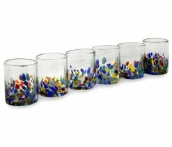 Best reviews of 💯 NOVICA Confetti Festival, Set Of 6 Blown Glass Juice Glasses, Mexico 🧨 -Tabletop Sales Store eb5164120ab10349 9882 w800 h800 b1 p0
