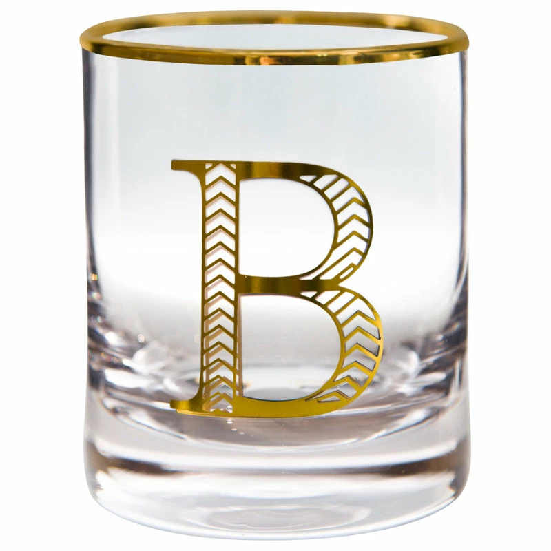 Buy โจ Qualia Glass, Monogram Gold 11 Oz. Set Of 4 Whiskey Glasses, "B" ๐ 1 Buy โจ Qualia Glass, Monogram Gold 11 Oz. Set Of 4 Whiskey Glasses, "B" ๐