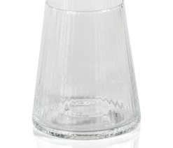 Promo ๐ Zodax Benin Taper Up Textured All Purpose Glasses, Set Of 4 ๐งจ