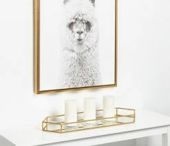 Promo 👍 Uniek Felicia Gold Metal Mirrored Decorative Tray, Gold, 26x8 ❤️ -Tabletop Sales Store f16161ed09b2b87c 4869 w800 h800 b0 p0
