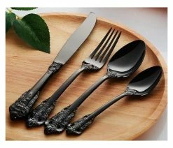 Flash Sale 😉 Morsale 16-Piece Vintage 18/10 Stainless Steel Flatware Set, 6 Settings 🌟 -Tabletop Sales Store f25105800b582061 0804 w800 h800 b0 p0