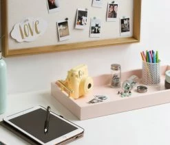 Best Pirce ✨ Uniek Lipton Narrow Rectangle Wood Accent Tray, Pink 🌟 -Tabletop Sales Store f3216eb30fbc2d68 5161 w800 h800 b0 p0