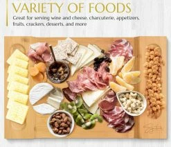 Best deal ❤️ Brawbuy Bamboo Cheese Board Charcuterie Board, 16" X 10" X 1.2" 💯 -Tabletop Sales Store f3e1980301b5786d 1120 w800 h800 b0 p0