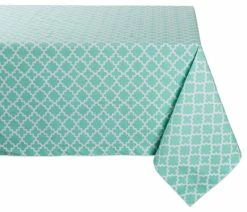 Outlet 🔔 Design Imports DII Aqua Lattice Tablecloth 🧨