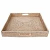 Flash Sale ⌛ Artifacts Trading Company Artifacts Rattan Square Ottoman Tray, White Wash, 24"x24" 👏