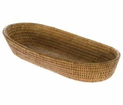 Budget 😍 KOUBOO La Jolla Rattan Bread Basket, Large, Honey-Brown ⭐