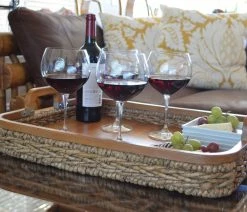 Top 10 🔔 KOUBOO Rectangular Anson Serving Tray, Sea Grass With Solid Wood Bottom 🤩 -Tabletop Sales Store fef188df0f971408 6885 w800 h800 b0 p0