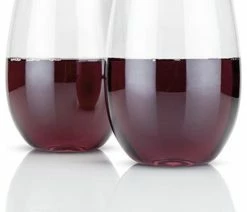 Wholesale 🔔 True Brands True Flexi Stemless Wine Glasses, Set Of 2 🛒