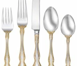 Cheapest 🥰 Oneida Golden Mandolina 45Pc Flatware Set, Service For 8 💯