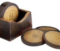 Outlet 🛒 Cyan Design Card Carrying Coasters 🔥