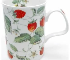 New ⌛ Roy Kirkham Alpine Strawberry Ceramic Lancaster Mugs In White/Red (Set Of 6) 👏