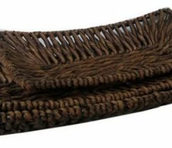 Cheap 😉 Plutus Brands Plutus 3 Piece Modern Platter Set In Brown 😉