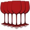 Best Sale 🎁 TableTop King Cachet Accent Stem 16 Oz Wine Glasses , Full Red ⭐