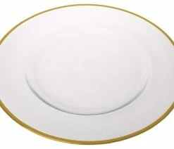 Promo 😉 Classic Touch Decor Classic Touch Clear Chargers With Gold Trim, Set Of 4 🔔