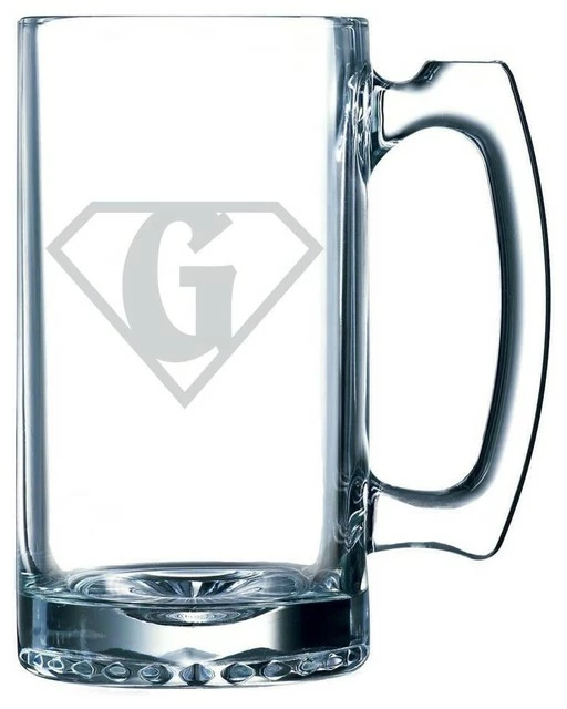 Buy ๐ Etched Laser Art Superman Themed Etched 25oz. Libbey Sports Beer Mug, Letter G ๐งจ 1 Buy ๐ Etched Laser Art Superman Themed Etched 25oz. Libbey Sports Beer Mug, Letter G ๐งจ