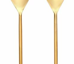 Buy 😀 Thirstystone Gold Finish Salad Servers, Set Of 2 🎁