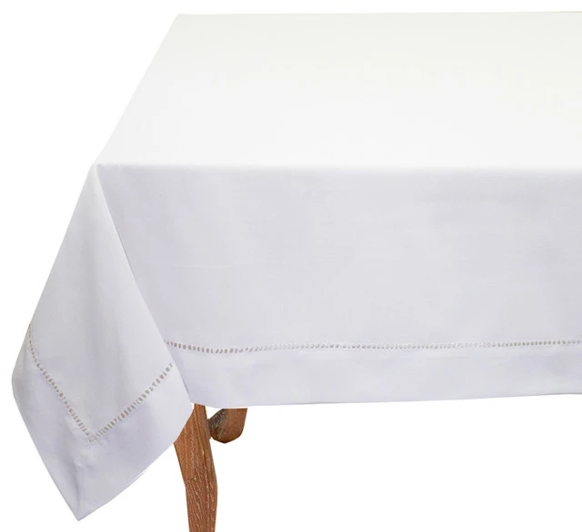 Outlet โจ Fennco Styles Stylish Solid Color With Hemstitched Border Tablecloth, White, 65"x104" ๐ 1 Outlet โจ Fennco Styles Stylish Solid Color With Hemstitched Border Tablecloth, White, 65"x104" ๐