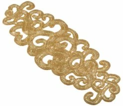 Best reviews of 💯 Saro Lifestyle Rosalind Collection Beaded Design Table Runner, 13"x35", Gold, Rectangle 🔥