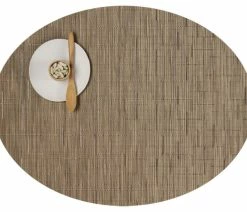 Buy 👏 Chilewich Bamboo Oval Table Mat, Camel 🧨