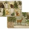Buy 👍 Conimar Corp Vinyl Plastic Placemats Reversible Rustic Cabin Forest Trails Set Of 4 ⭐