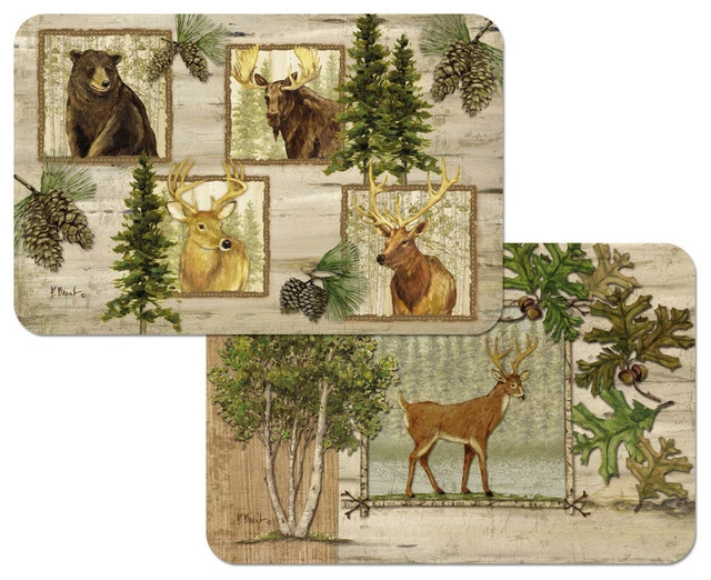 Buy ๐ Conimar Corp Vinyl Plastic Placemats Reversible Rustic Cabin Forest Trails Set Of 4 โญ 1 Buy ๐ Conimar Corp Vinyl Plastic Placemats Reversible Rustic Cabin Forest Trails Set Of 4 โญ