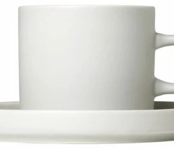 New 😍 Blomus Pilar Coffee Cups With Saucers, Set Of 2, Moonbeam 💯