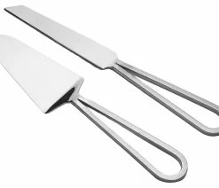 Brand new 🎉 Classic Touch Gold Cake Servers With Loop Design, Set Of 2 👍