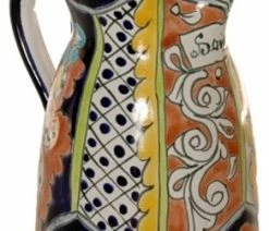 Promo ⌛ Mexican Factura Sangria Pitcher, 10" Tall, Decoration D ✔️