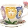 Brand new ⭐ Cosmos Gifts Corp. Pansy Flower Cup And Saucer 💯