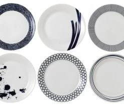 Outlet 😉 Waterford Crystal Royal Doulton Pacific Dinner Plates, 11", 6-Piece Set, Mixed Patterns ⌛