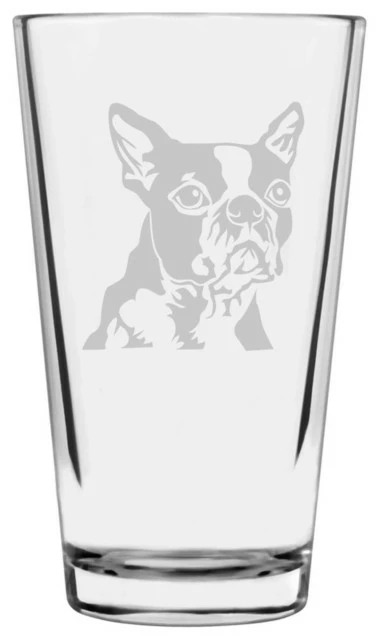 Buy ⌛ Etched Laser Art Boston Terrier 🐕 Dog Themed Etched All Purpose 16oz. Libbey Pint Glass 🌟 1 Buy ⌛ Etched Laser Art Boston Terrier 🐕 Dog Themed Etched All Purpose 16oz. Libbey Pint Glass 🌟