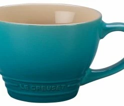 Promo 🧨 Le Creuset Caribbean Stoneware 14 Ounce Bistro Mug 💯