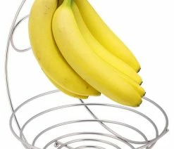 New 🔔 HDS Nickel Plated Fruit Bowl With Banana Tree 💯