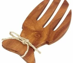 Best reviews of ❤️ Pacific Merchants Acacia Wood Fish Shaped Salad Serving Set, 6.5" 🔔