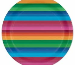 Top 10 🔔 Beistle 96 Counts Multi-Color Striped Fiesta Paper Plates 7” 👏