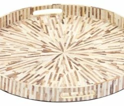 Best reviews of 🎁 Howard Elliott Collection Howard Elliott Round 👩 Mother Of Pearl Tray 🥰