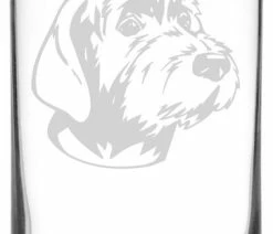 Brand new ⭐ Etched Laser Art Wirehaired Pointing Griffon 🐕 Dog Themed Etched All Purpose 16oz. Libbey Can Glass 🤩