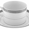 Cheap 🌟 10 Strawberry Street Paradise Can Cup And Saucer, Set Of 6, Platinum ⌛