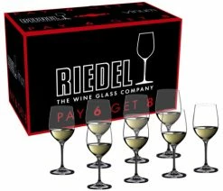 Deals 🎁 Riedel Vinum Viognier/Chardonnay Pay 6 Get 8 Glasses - Set Of 8 💯