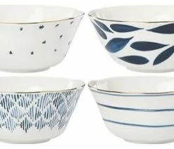 Promo 🥰 Blue Bay All Purpose Bowl Set Of 4 Assorted By Lenox 🔔