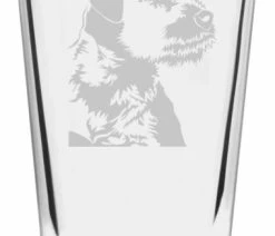 Buy ✨ Etched Laser Art Border Terrier 🐶 Dog Themed Etched All Purpose 16oz. Libbey Pint Glass ⌛