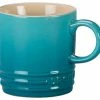 Deals 🛒 Le Creuset 3.5 Ounce Caribbean Stoneware Petite Espresso Mug, Set Of 4 ❤️