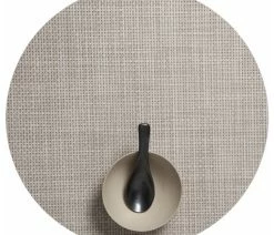 Buy ⭐ Chilewich Basketweave Table Mat Round, Khaki 💯