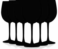 Cheap ❤️ Arc International Cachet Accent Stem 19 Oz Wine Glasses Set Of 6, Full Black 😍