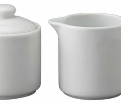 Brand new 🎁 HIC Harold Import Co. HIC Harold Import Co White Porcelain 6 Ounce Sugar And Creamer Set 💯