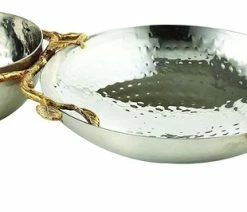 Deals ✨ Elegance Gilt Leaf Chip And Dip Set ⌛