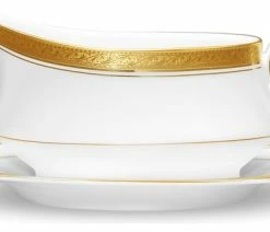 Wholesale 🤩 Noritake Crestwood Gold Gravyboat & Stand ❤️