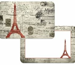 Deals 💯 Counterart Reversible Plastic Wipe Clean Placemats, Eiffel Tower Vintage Paris, Set Of 4 🌟