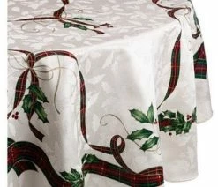 Wholesale 😍 Bardwil Lenox Holiday Nouveau Multicolored 70" Round Tablecloth ❤️