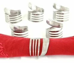 Best Pirce 🎁 Forked Up Art, LLC Napkin Rings - 6 Piece Set ✔️